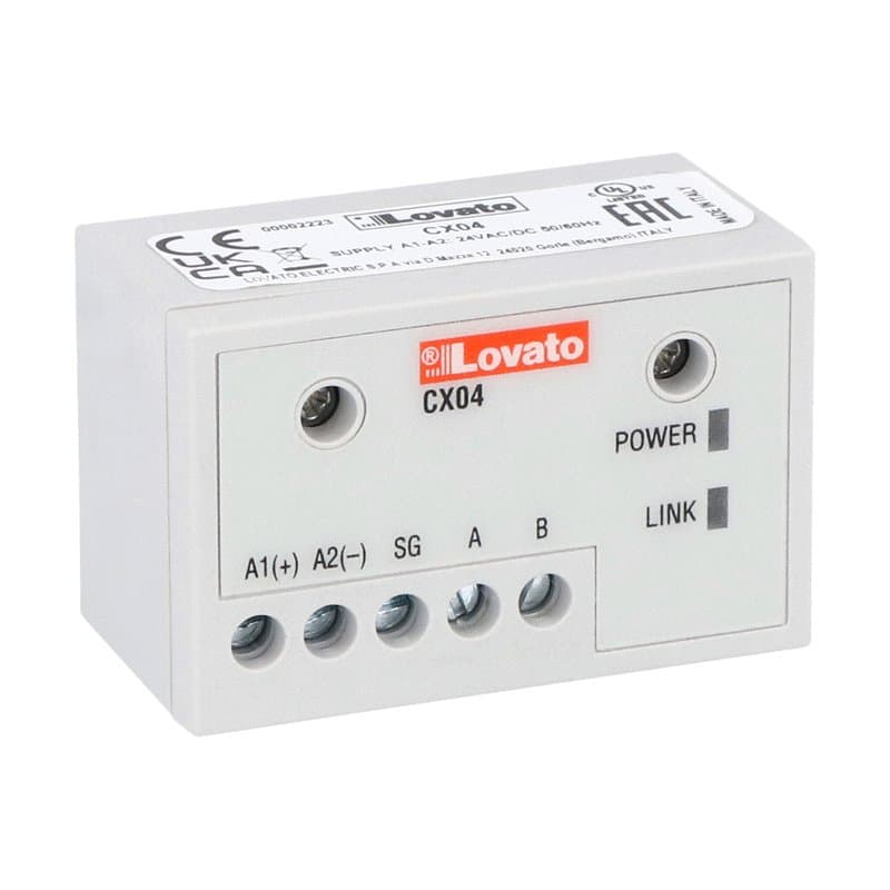 Lovato Electric CX04 CX04 Lovato - RS485 communication module for ADXNP, Modbus-RTU protocol, supply 24VAC/DC Lovato Electric CX04 CX04 Lovato - RS485 communication module for ADXNP, Modbus-RTU protocol, supply 24VAC/DC
