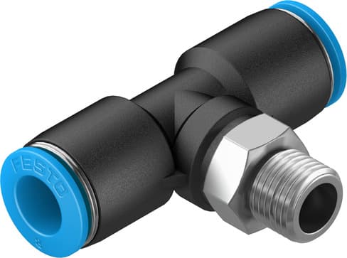 Festo 153109 push-in T-fitting QST-1/8-8 360° orientable, male thread with external hexagon. Size: Standard, Nominal size: 6 mm, Type of seal on screw-in stud: coating, Assembly position: Any, Container size: 10 Festo 153109 push-in T-fitting QST-1/8-8 360° orientable, male thread with external hexagon. Size: Standard, Nominal size: 6 mm, Type of seal on screw-in stud: coating, Assembly position: Any, Container size: 10