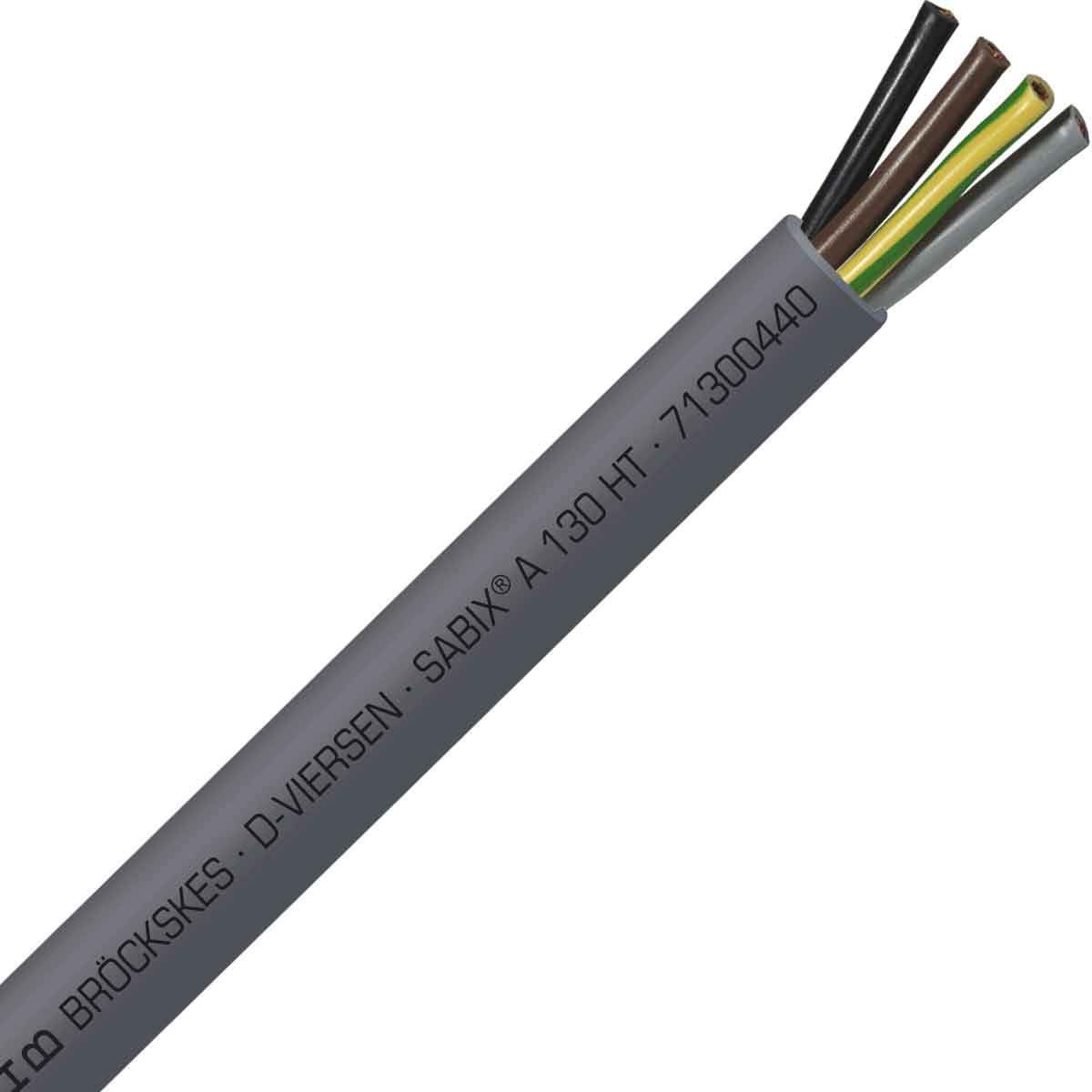 SAB 71300440 SABIX A 130 HT - 12 AWG/4c, high temperature SABIX halogen-free control cable, CE, RoHS SAB 71300440 SABIX A 130 HT - 12 AWG/4c, high temperature SABIX halogen-free control cable, CE, RoHS