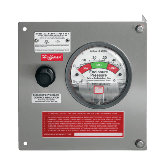 Hoffman A1001YZUMC1 Small-Volume Type Y and Z Purging/Pressurization System, 2CF, Class 1 Hoffman A1001YZUMC1 Small-Volume Type Y and Z Purging/Pressurization System, 2CF, Class 1