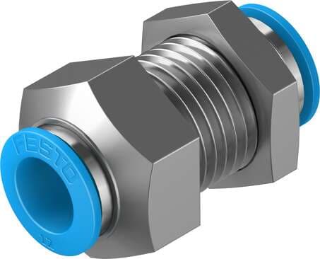 Festo 130644 push-in bulkhead connector QSS-12-F Size: Standard, Nominal size: 7,5 mm, Assembly position: Any, Container size: 10, Design structure: Push/pull principle Festo 130644 push-in bulkhead connector QSS-12-F Size: Standard, Nominal size: 7,5 mm, Assembly position: Any, Container size: 10, Design structure: Push/pull principle