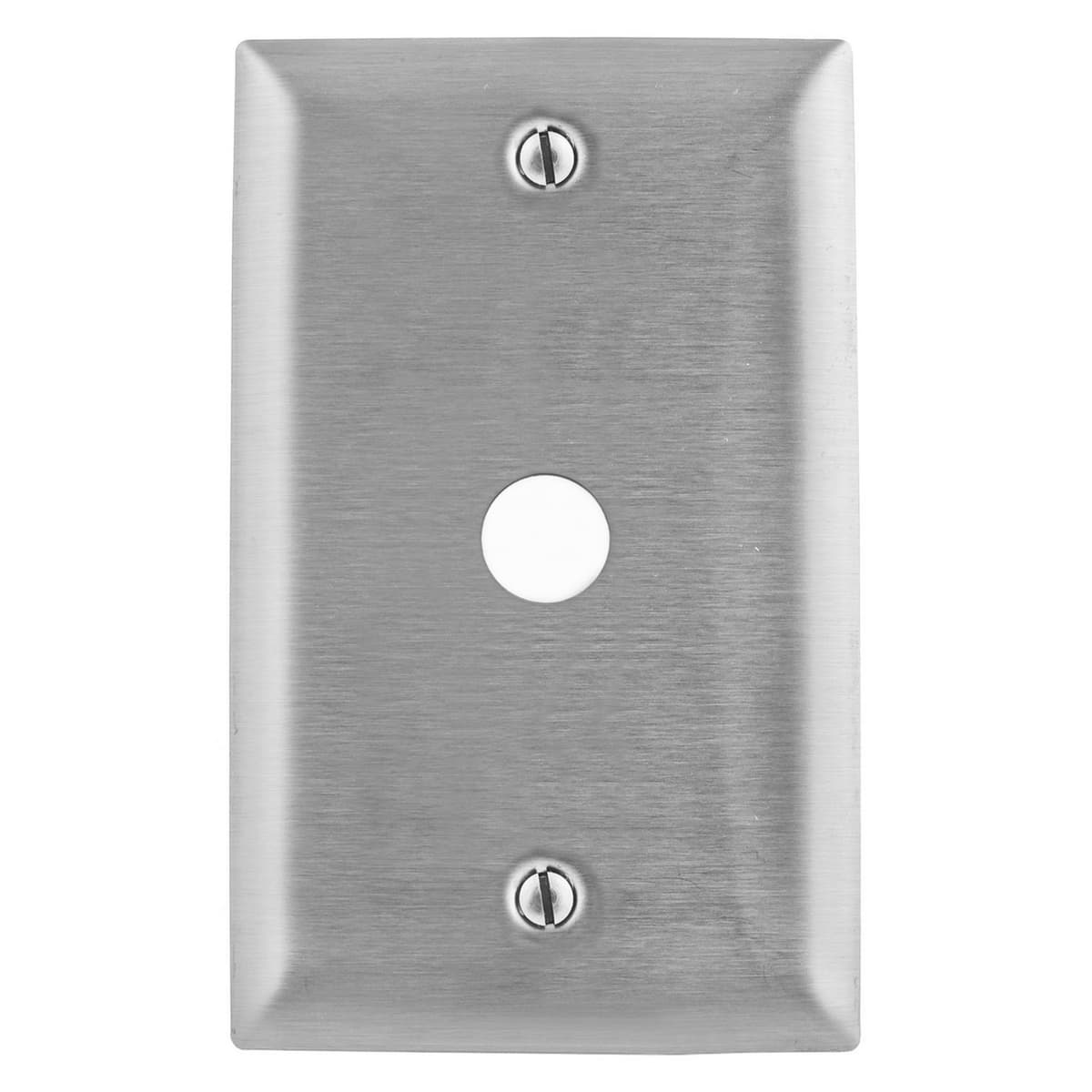Hubbell SS11L Wallplates and Boxes, Metallic Plates, 1- Gang, 1) .64" Opening, Standard Size, Stainless Steel ; Non-magnetic and corrosion resistant ; Finish is lacquer coated to inhibit oxidation ; Protective plastic film helps to prevent scratches and damage ; Prote Hubbell SS11L Wallplates and Boxes, Metallic Plates, 1- Gang, 1) .64" Opening, Standard Size, Stainless Steel ; Non-magnetic and corrosion resistant ; Finish is lacquer coated to inhibit oxidation ; Protective plastic film helps to prevent scratches and damage ; Prote