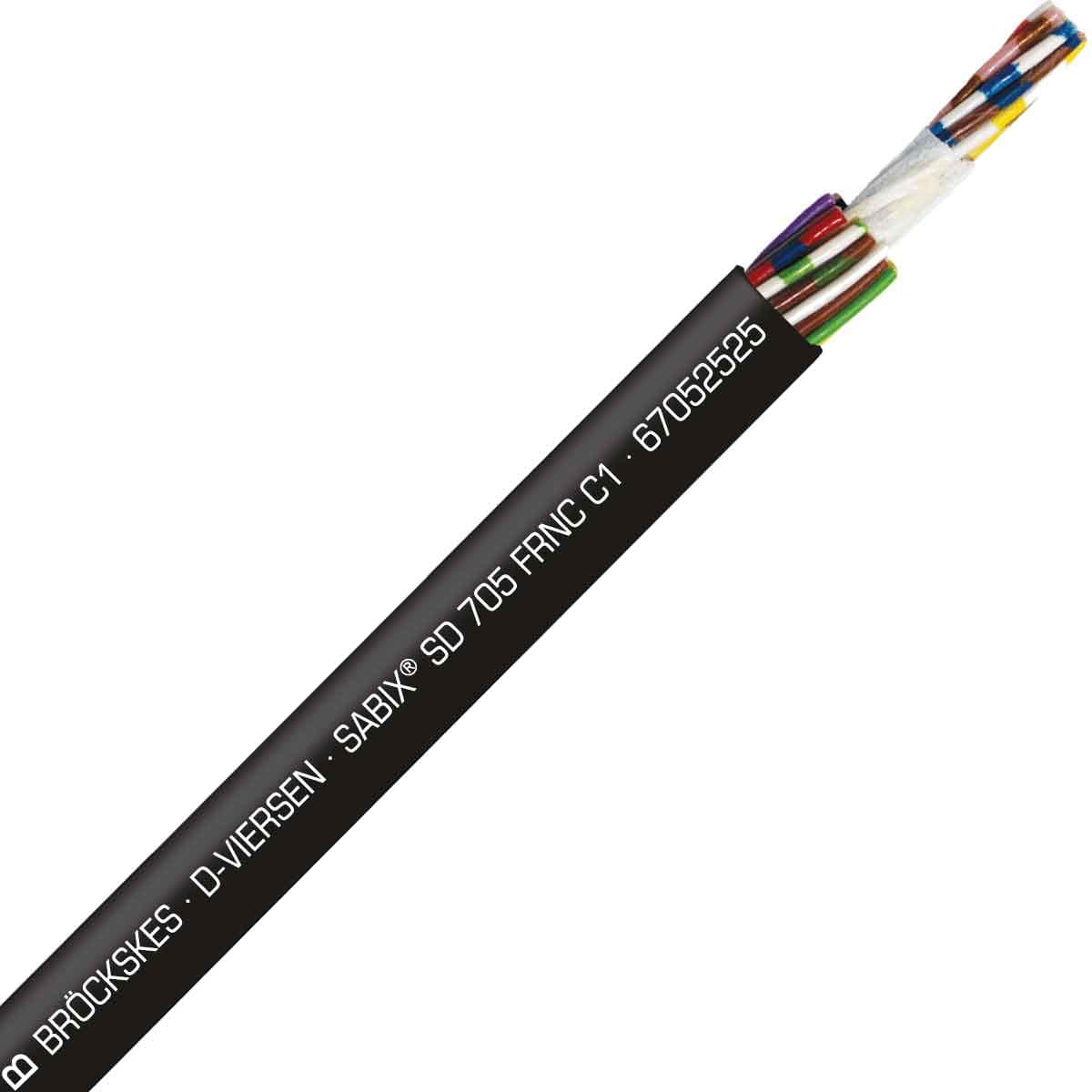 SAB 67052525 SABIX SD 705 FRNC C1 -24 AWG/25c, halogen-free flame retardant continuous flex data cable, CE, RoHS SAB 67052525 SABIX SD 705 FRNC C1 -24 AWG/25c, halogen-free flame retardant continuous flex data cable, CE, RoHS