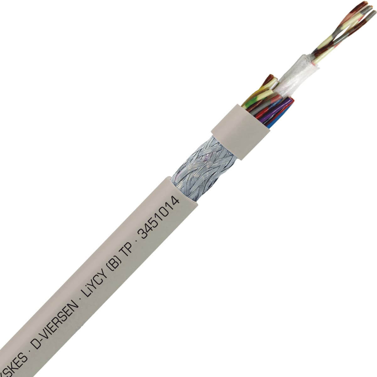 SAB 3451014 LiYCY (B) TP - 26 AWG/10pr, shielded multi-paired signal and control PVC cable with DIN color code SAB 3451014 LiYCY (B) TP - 26 AWG/10pr, shielded multi-paired signal and control PVC cable with DIN color code
