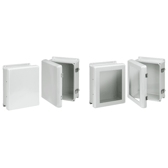 Hoffman HJB1412HWPL2LG Flat Cover with Latches, Type 4X, 13.81x11.81x5.99, Fiberglass, Window Hoffman HJB1412HWPL2LG Flat Cover with Latches, Type 4X, 13.81x11.81x5.99, Fiberglass, Window