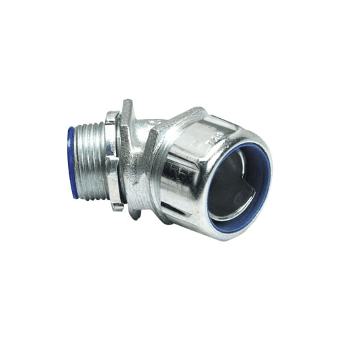 Thomas & Betts 5346 1-1/2", Zinc Electroplated Chromate Coated Steel, Insulated Throat, 45D, Liquidtight Flexible Metallic Conduit Connector Thomas & Betts 5346 1-1/2", Zinc Electroplated Chromate Coated Steel, Insulated Throat, 45D, Liquidtight Flexible Metallic Conduit Connector