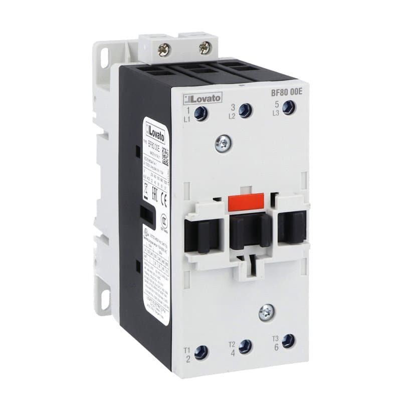 Lovato Electric BF8000A400 BF8000A400 Lovato - Three-pole contactor, IEC operating current Ie (AC3) = 80A, AC coil 50/60Hz, 400VAC Lovato Electric BF8000A400 BF8000A400 Lovato - Three-pole contactor, IEC operating current Ie (AC3) = 80A, AC coil 50/60Hz, 400VAC