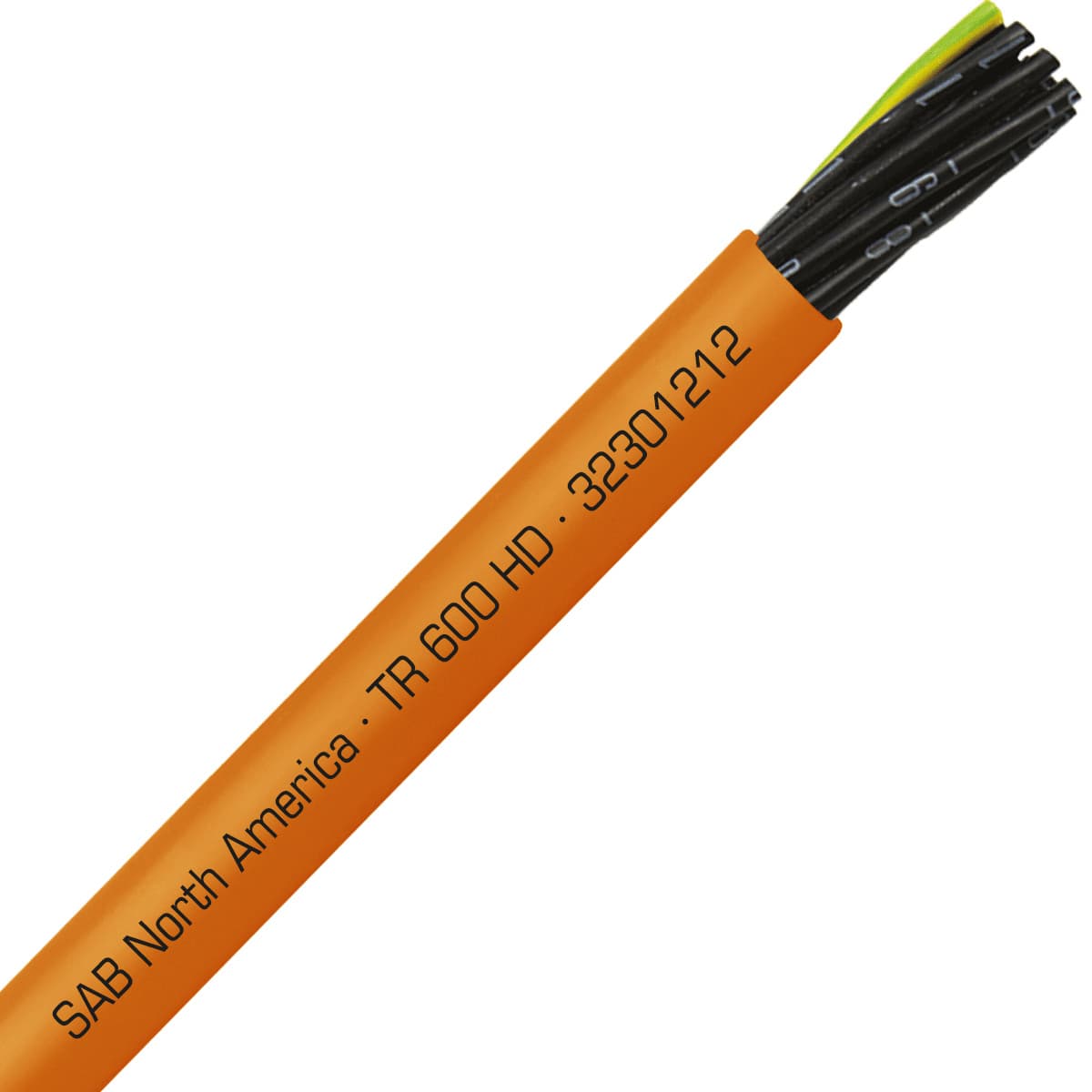 SAB 32301212 TR 600 HD - 12 AWG/12c, oil resistant heavy duty flexible exposed run orange TPE tray cable, UL, CSA, CE, RoHS SAB 32301212 TR 600 HD - 12 AWG/12c, oil resistant heavy duty flexible exposed run orange TPE tray cable, UL, CSA, CE, RoHS