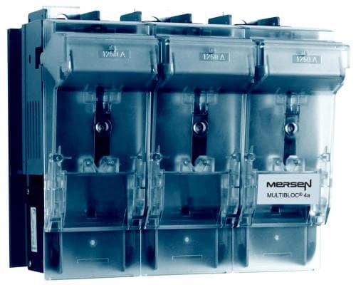 Mersen V1023081 MULTIBLOC size 4a / 1250A, 3-pole M16 terminal screws, single pole switching Mersen V1023081 MULTIBLOC size 4a / 1250A, 3-pole M16 terminal screws, single pole switching