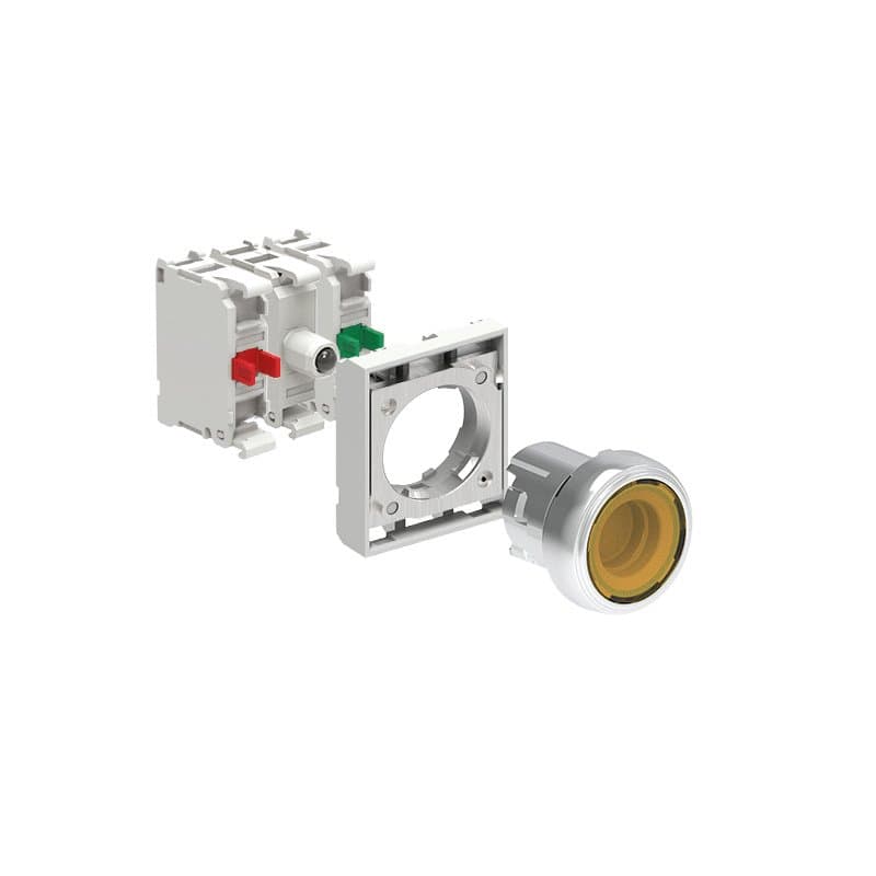 Lovato Electric LPSBL105K11PB5 LPSBL105K11PB5 Lovato - KIT metal illuminated button actuator, spring return, flush, yellow with mounting adapter and 2 contact elements, 1NO+1NC. Screw termination. LED integrated lamp-holder, steady light, 12...30VAC/DC Lovato Electric LPSBL105K11PB5 LPSBL105K11PB5 Lovato - KIT metal illuminated button actuator, spring return, flush, yellow with mounting adapter and 2 contact elements, 1NO+1NC. Screw termination. LED integrated lamp-holder, steady light, 12...30VAC/DC