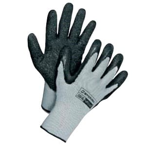 Honeywell 200-M Safety Glove; Sperian Tuff Coat; General Purpose; Cotton/Polyester Shell; 10 Cut; Medium Weight; Natural Rubber Rough Finish Coating; Gray/Black; M Size Honeywell 200-M Safety Glove; Sperian Tuff Coat; General Purpose; Cotton/Polyester Shell; 10 Cut; Medium Weight; Natural Rubber Rough Finish Coating; Gray/Black; M Size