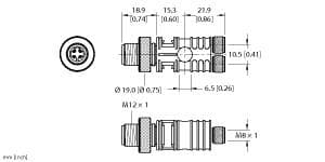 VBRS 4.4-2SKM 3 Part Image. Manufactured by Turck.