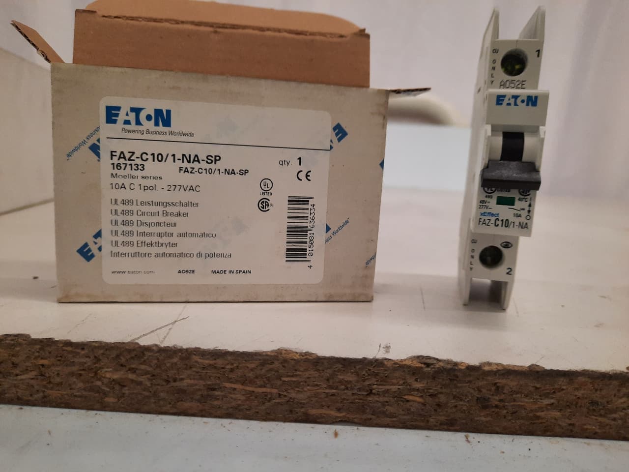 Eaton FAZ-C10/1-NA-SP Eaton FAZ branch protector,UL 489 Industrial miniature circuit breaker - supplementary protector,Single package,Medium levels of inrush current are expected,10 A,10 kAIC,Single-pole,277 V,5-10X /n,Q38,50-60 Hz,Screw terminals,C Curve Eaton FAZ-C10/1-NA-SP Eaton FAZ branch protector,UL 489 Industrial miniature circuit breaker - supplementary protector,Single package,Medium levels of inrush current are expected,10 A,10 kAIC,Single-pole,277 V,5-10X /n,Q38,50-60 Hz,Screw terminals,C Curve