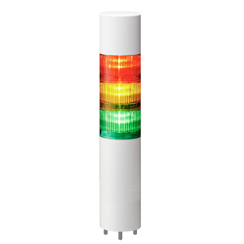 Patlite LR6-302WMBW-RYG-FB295 IP69K Rated 3-tier RYG, 60mm Washdown Safe Flash/Buzzer Signal Tower with M12 Connector, Direct mount Patlite LR6-302WMBW-RYG-FB295 IP69K Rated 3-tier RYG, 60mm Washdown Safe Flash/Buzzer Signal Tower with M12 Connector, Direct mount