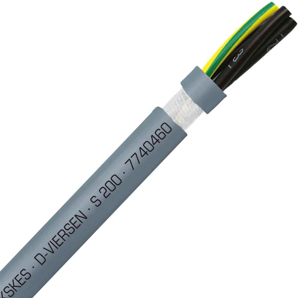 SAB 7740460 S 200 - 10 AWG/4c, halogen free continuous flex oil resistant data & control cable, CE, RoHS SAB 7740460 S 200 - 10 AWG/4c, halogen free continuous flex oil resistant data & control cable, CE, RoHS