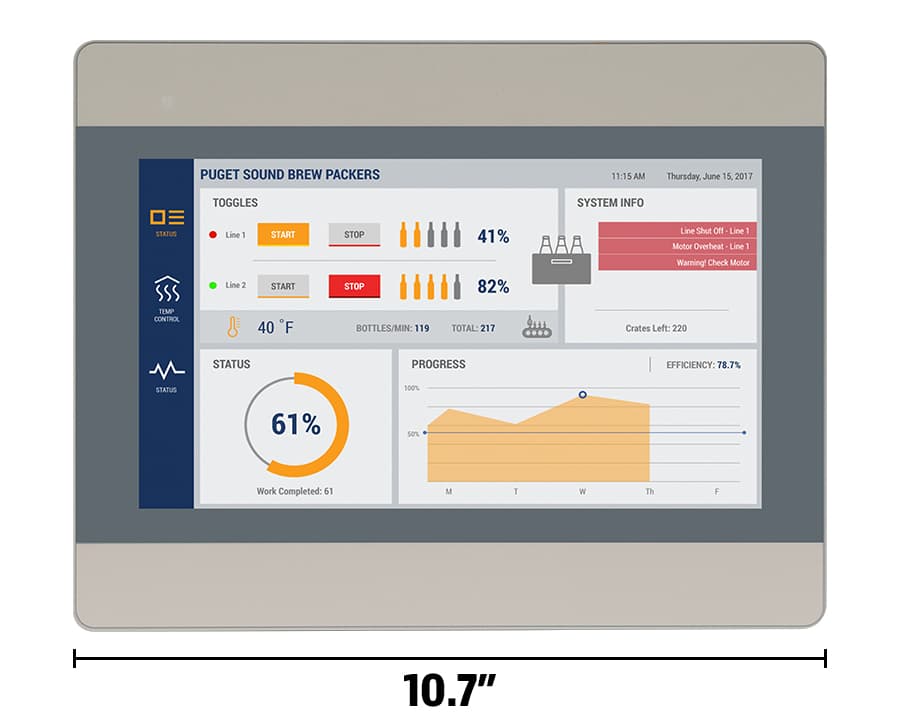 Maple Systems HMI5103L 10.1" Advanced HMI, 1 Ethernet Port, 1 USB Port, 2 Serial Ports, EasyAccess 2.0 Installed, WI-FI, Light Grey Maple Systems HMI5103L 10.1" Advanced HMI, 1 Ethernet Port, 1 USB Port, 2 Serial Ports, EasyAccess 2.0 Installed, WI-FI, Light Grey