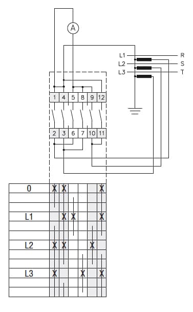 Lovato Electric GX4098O GX4098O Lovato - Rotary cam switch gx series, ammeter switch 40A, for rear mounting with black handle, front plate 65X65mm Lovato Electric GX4098O GX4098O Lovato - Rotary cam switch gx series, ammeter switch 40A, for rear mounting with black handle, front plate 65X65mm