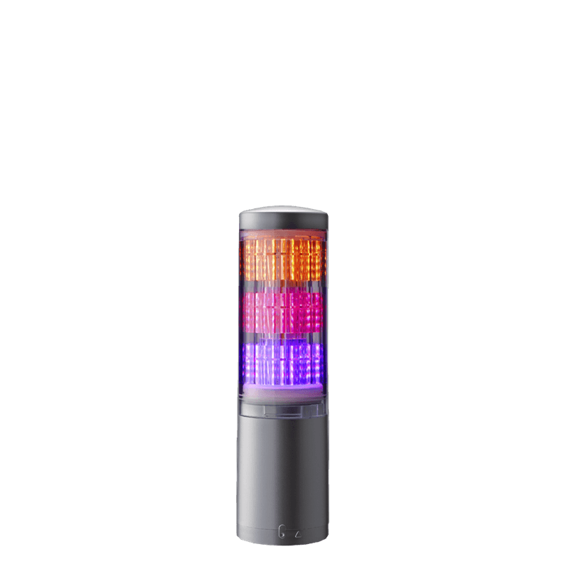 Patlite LA6-3DWJUN-RYG Multi Color LED Signal Tower, Direct Mount, Silver color, 1.3m cable Patlite LA6-3DWJUN-RYG Multi Color LED Signal Tower, Direct Mount, Silver color, 1.3m cable
