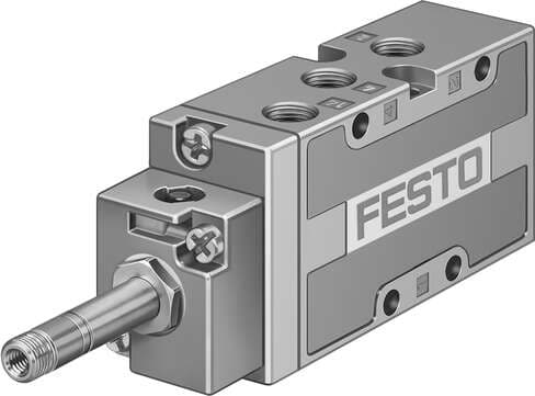 Festo 30992 solenoid valve MFH-5-1/8-L-S-B With manual override, without solenoid coil or socket. Solenoid coil and socket should be ordered separately. Valve function: 5/2 monostable, Type of actuation: electrical, Width: 26 mm, Standard nominal flow rate: 1000 l/mi Festo 30992 solenoid valve MFH-5-1/8-L-S-B With manual override, without solenoid coil or socket. Solenoid coil and socket should be ordered separately. Valve function: 5/2 monostable, Type of actuation: electrical, Width: 26 mm, Standard nominal flow rate: 1000 l/mi