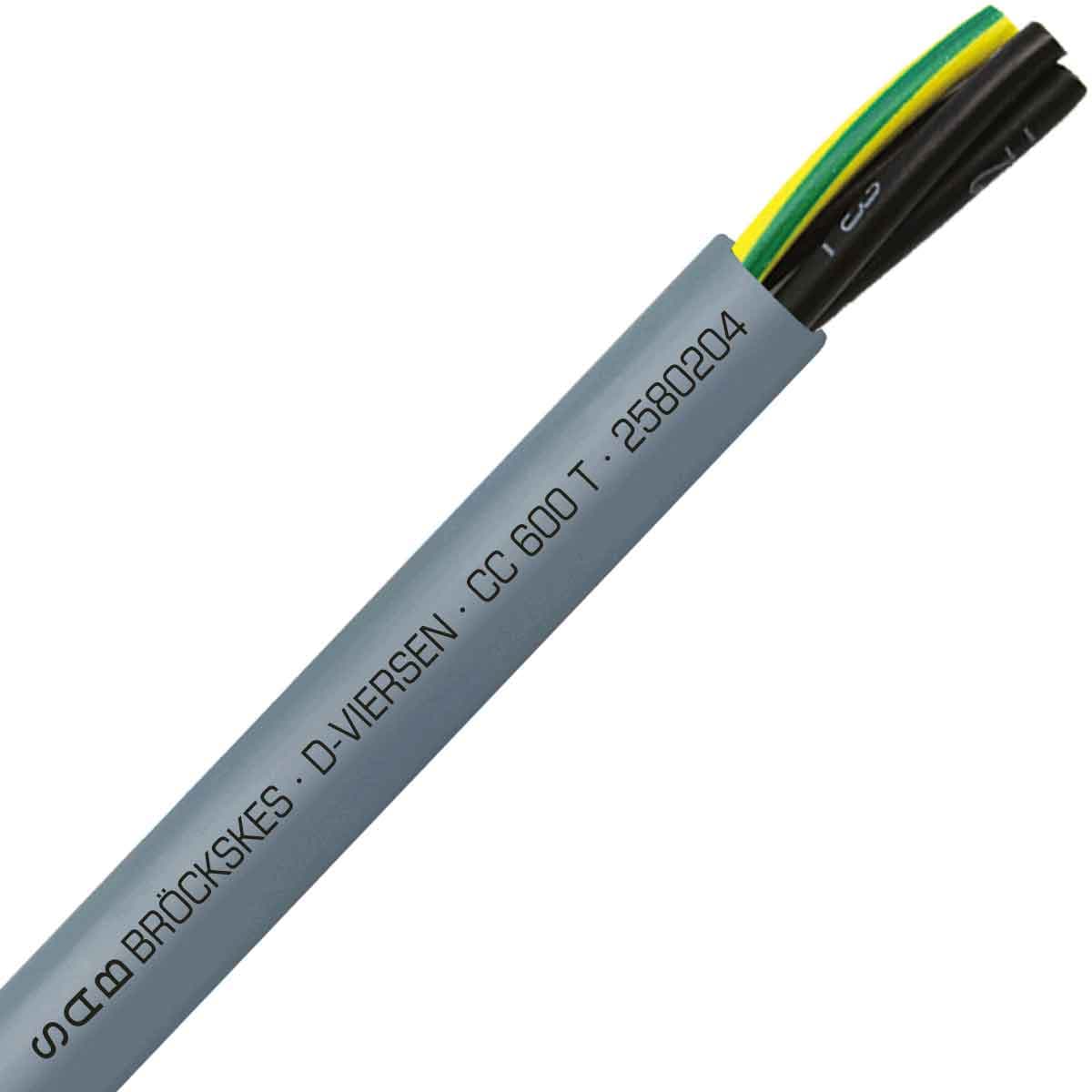 SAB 2580204 CC 600 T- 2 AWG/4c, oil resistant PVC control cable, 105°C, UL, CSA, CE, RoHS SAB 2580204 CC 600 T- 2 AWG/4c, oil resistant PVC control cable, 105°C, UL, CSA, CE, RoHS