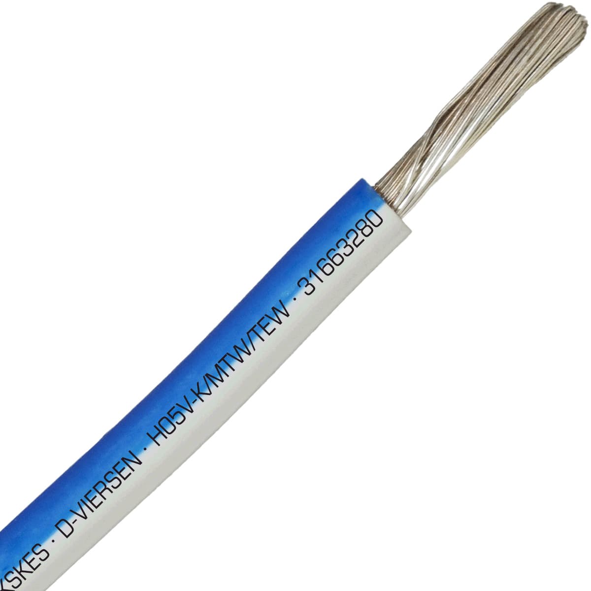 SAB 31663280 H05V-K/MTW/TEW- (UL/CSA/CE) - 18 AWG hook-up wire, Blue/White SAB 31663280 H05V-K/MTW/TEW- (UL/CSA/CE) - 18 AWG hook-up wire, Blue/White