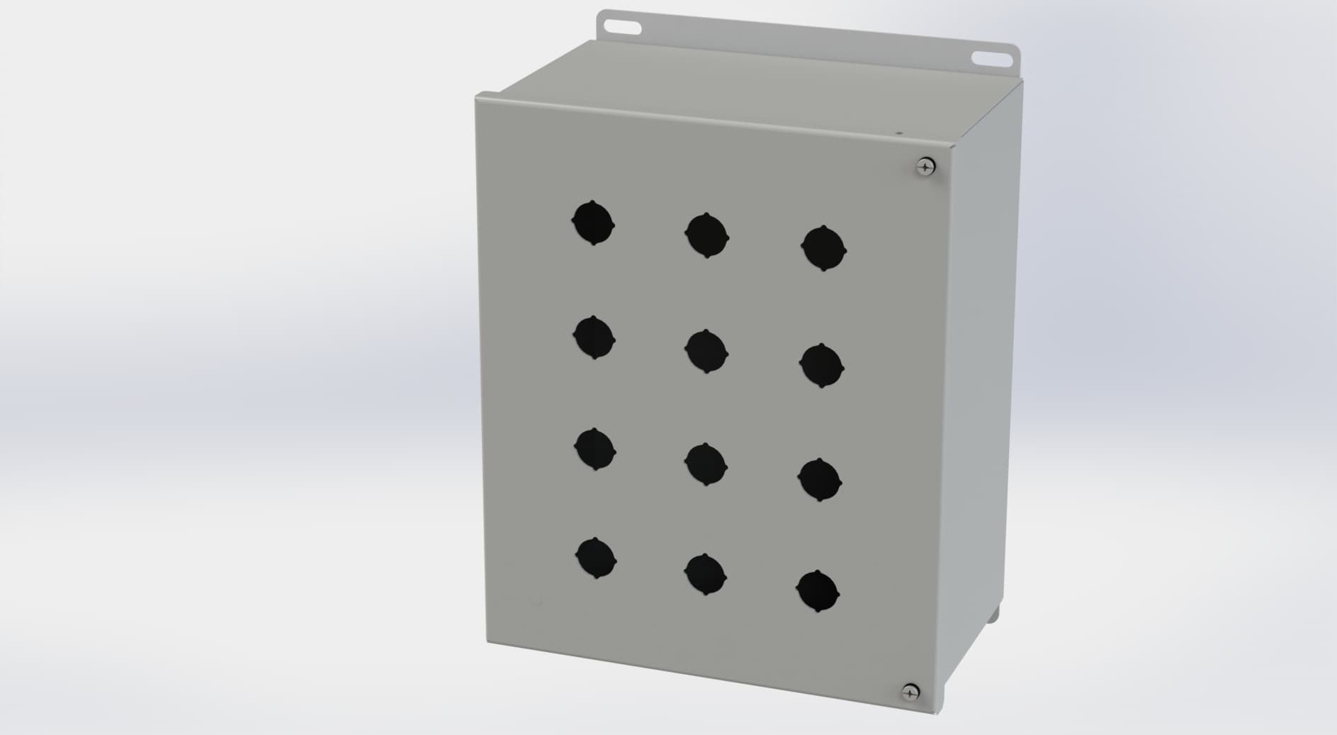Saginaw Control SCE-12PBHI Hinged PB Enclosure, Height:12.13", Width:10.00", Depth:6.00", ANSI-61 gray powder coating inside and out. Optional sub-panels are powder coated white. Saginaw Control SCE-12PBHI Hinged PB Enclosure, Height:12.13", Width:10.00", Depth:6.00", ANSI-61 gray powder coating inside and out. Optional sub-panels are powder coated white.