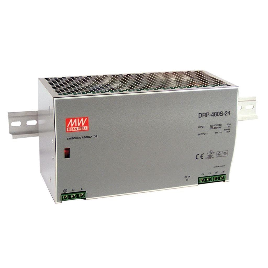 MEAN WELL DRP-480S-48 AC-DC Industrial DIN rail power supply; Output 48Vdc at 10A; metal case; EU input only; DRP-480S-48 is succeeded by NDR-480-48. MEAN WELL DRP-480S-48 AC-DC Industrial DIN rail power supply; Output 48Vdc at 10A; metal case; EU input only; DRP-480S-48 is succeeded by NDR-480-48.