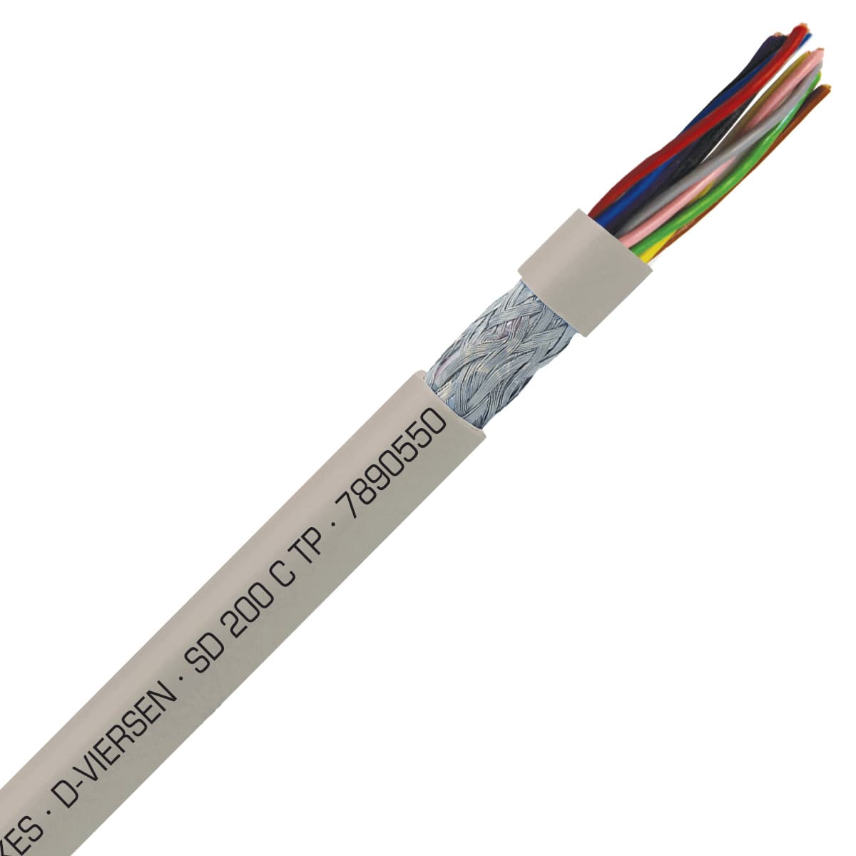 SAB 7890550 SD 200 C TP - 20 AWG/5 pr, shielded halogen free continuous flex oil resistant paired data cable, CE, RoHS SAB 7890550 SD 200 C TP - 20 AWG/5 pr, shielded halogen free continuous flex oil resistant paired data cable, CE, RoHS