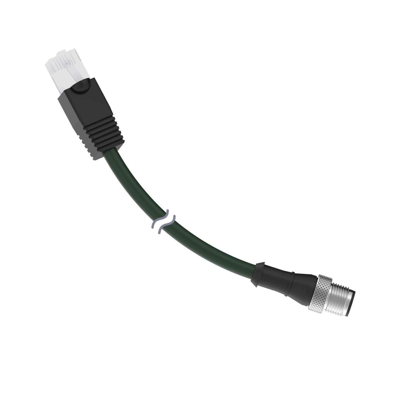 Banner BWA-E2M Ethernet Cable; RJ45 to M12 Industrial; Straight; 2 m Banner BWA-E2M Ethernet Cable; RJ45 to M12 Industrial; Straight; 2 m
