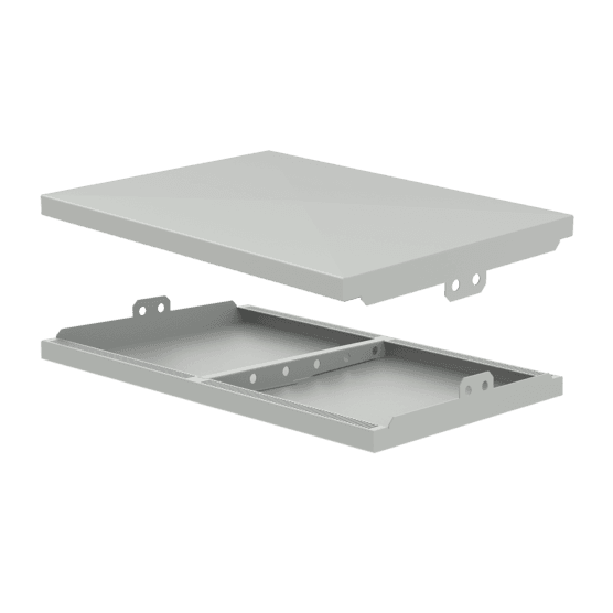 Hoffman TSS3028D Top Solar Shield for Cabinet, 1.73x30.20x30.39, Lt Gray, Aluminum Hoffman TSS3028D Top Solar Shield for Cabinet, 1.73x30.20x30.39, Lt Gray, Aluminum