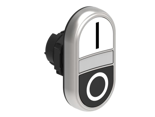 Lovato Electric LPCBL7124 LPCBL7124 Lovato - Double-touch actuator, spring return, white indicator dia: 22mm Platinum series chromed plastic, 2 flush pushbuttons. Both spring return, White - Black/I - 0 Lovato Electric LPCBL7124 LPCBL7124 Lovato - Double-touch actuator, spring return, white indicator dia: 22mm Platinum series chromed plastic, 2 flush pushbuttons. Both spring return, White - Black/I - 0