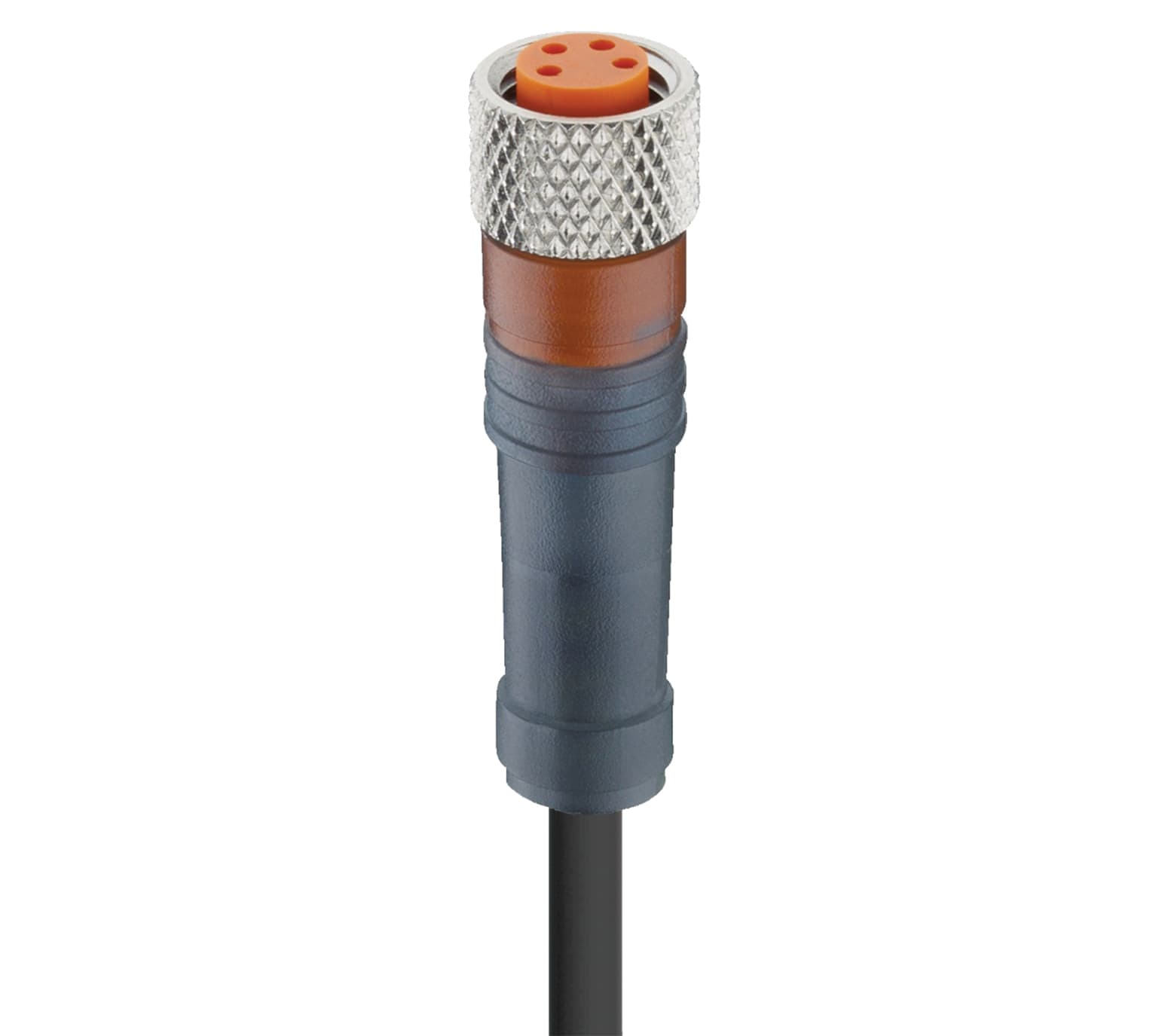 Belden 715 M8 Standard Sensor/Actuator Single-Ended Cordset: Female, straight, 4-pin, A-coded, translucent body, 30 V AC/DC, 4 A; PUR black cable, 4-wires, 0.34 mm², RKMV 4-500/10 M, 10 m Belden 715 M8 Standard Sensor/Actuator Single-Ended Cordset: Female, straight, 4-pin, A-coded, translucent body, 30 V AC/DC, 4 A; PUR black cable, 4-wires, 0.34 mm², RKMV 4-500/10 M, 10 m