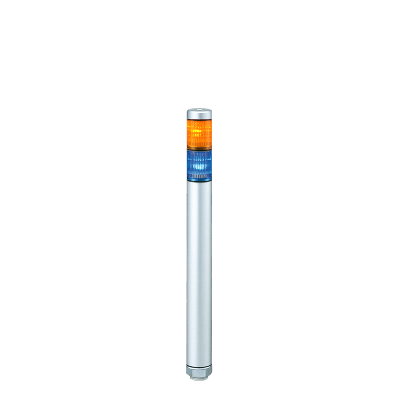 Patlite MP-202-YB 30mm 2-Tier LED Signal Tower, 24V AC/DC, Direct Mount, Silver Body, LED: Amber, Blue Patlite MP-202-YB 30mm 2-Tier LED Signal Tower, 24V AC/DC, Direct Mount, Silver Body, LED: Amber, Blue