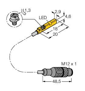 Turck BIM-UNR-AP6X-0.3-RS4 W/M BIM-UNR-AP6X-0.3-RS4 W/M Turck - BIM-UNR-AP6X-0.3-RS4 W/M Magnetic Field Sensor, For Pneumatic Cylinders Turck BIM-UNR-AP6X-0.3-RS4 W/M BIM-UNR-AP6X-0.3-RS4 W/M Turck - BIM-UNR-AP6X-0.3-RS4 W/M Magnetic Field Sensor, For Pneumatic Cylinders