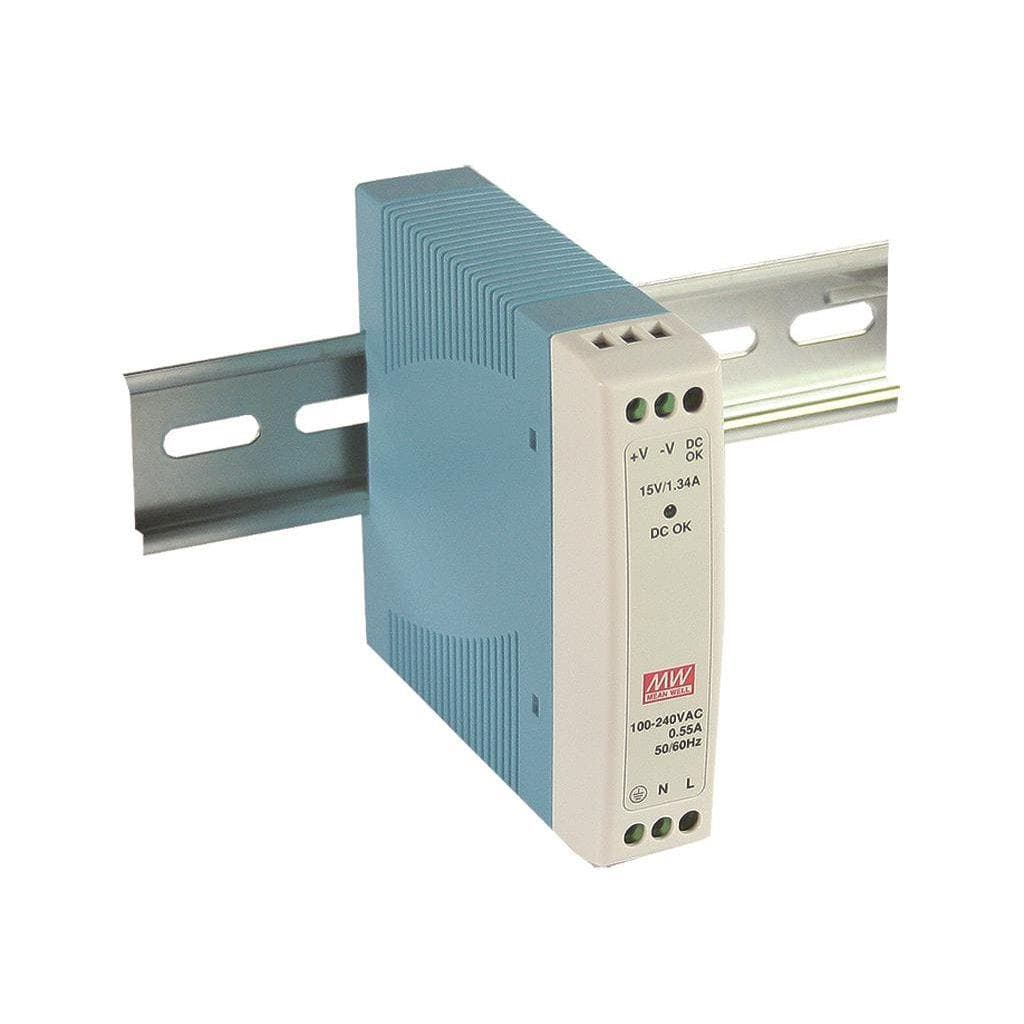 MEAN WELL MDR-10-12 AC-DC Industrial DIN rail power supply; Output 12Vdc at 0.84A; plastic case MEAN WELL MDR-10-12 AC-DC Industrial DIN rail power supply; Output 12Vdc at 0.84A; plastic case
