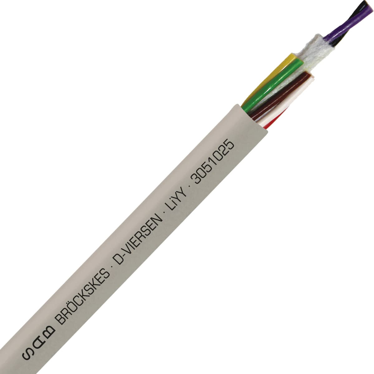 SAB 3051025 LiYY - 24 AWG/10c, multi-conductor signal and control PVC cable with DIN color code SAB 3051025 LiYY - 24 AWG/10c, multi-conductor signal and control PVC cable with DIN color code