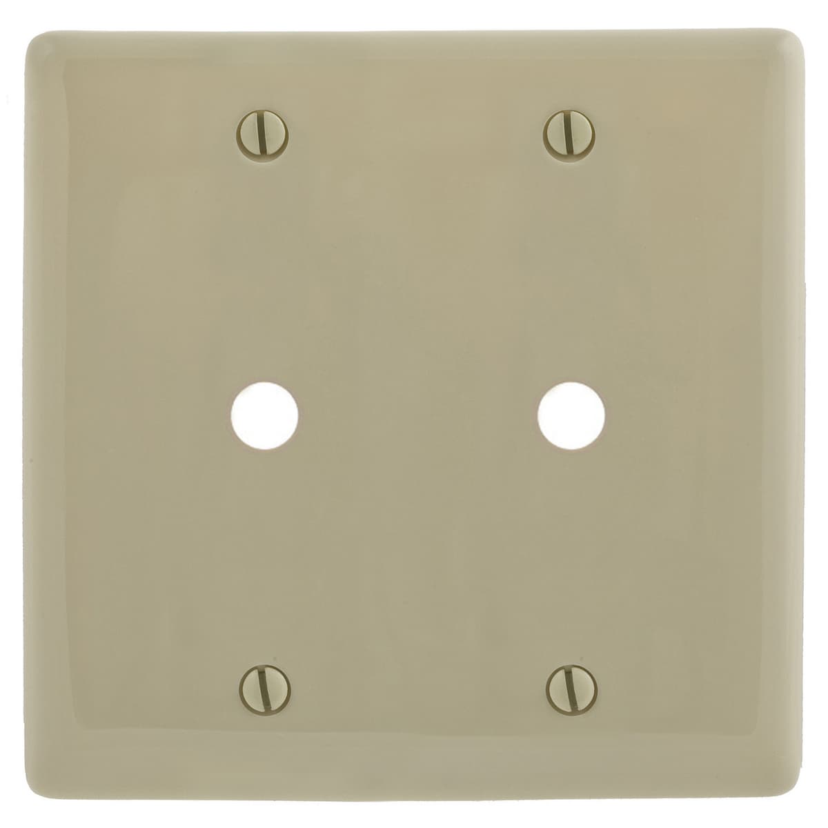 Hubbell NP21I Wallplates and Box Covers, Wallplate, Nylon, 2-Gang, 2) .406" Openings, Ivory ; Reinforcement ribs for extra strength ; High-impact, self-extinguishing nylon material ; Captive screw feature holds mounting screw in place ; Standard Size is 1/8" larger to Hubbell NP21I Wallplates and Box Covers, Wallplate, Nylon, 2-Gang, 2) .406" Openings, Ivory ; Reinforcement ribs for extra strength ; High-impact, self-extinguishing nylon material ; Captive screw feature holds mounting screw in place ; Standard Size is 1/8" larger to