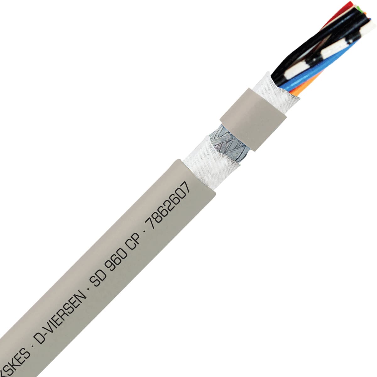 SAB 7862607 SD 960 CP - 26 AWG/7c, shielded oil resistant continuous flex PUR data cable, UL, CSA, CE, RoHS SAB 7862607 SD 960 CP - 26 AWG/7c, shielded oil resistant continuous flex PUR data cable, UL, CSA, CE, RoHS