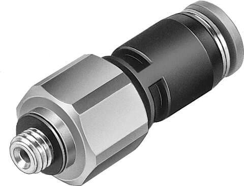 Festo 153957 rotary push-in fitting QSR-1/4-5/16-U 360° rotatable, with ball bearing, male thread with external hexagon. Size: Standard, Nominal size: 5 mm, Type of seal on screw-in stud: coating, Assembly position: Any, Container size: 1 Festo 153957 rotary push-in fitting QSR-1/4-5/16-U 360° rotatable, with ball bearing, male thread with external hexagon. Size: Standard, Nominal size: 5 mm, Type of seal on screw-in stud: coating, Assembly position: Any, Container size: 1
