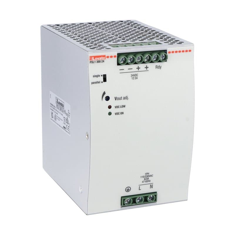 Lovato Electric PSL130048 PSL130048 Lovato - DIN rail switching power supply, single-phase. 48VDC, 6.25A/300W Lovato Electric PSL130048 PSL130048 Lovato - DIN rail switching power supply, single-phase. 48VDC, 6.25A/300W