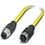 Phoenix Contact 1417898 Sensor/actuator cable, 4-position, PVC, yellow, shielded, Plug straight M12, coding: A, on Socket straight M12, coding: A, cable length: 10 m Phoenix Contact 1417898 Sensor/actuator cable, 4-position, PVC, yellow, shielded, Plug straight M12, coding: A, on Socket straight M12, coding: A, cable length: 10 m