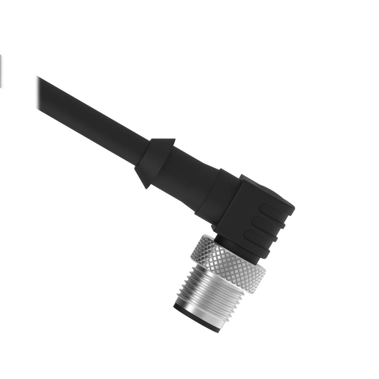 Banner MQDMC-515RA Cordset: Single Ended M12; 5-pin Right-Angle Male; 5 m (16.4 ft) 5x22 Black PVC Jacket; Nickel-Plated Brass Coupling Nut Banner MQDMC-515RA Cordset: Single Ended M12; 5-pin Right-Angle Male; 5 m (16.4 ft) 5x22 Black PVC Jacket; Nickel-Plated Brass Coupling Nut