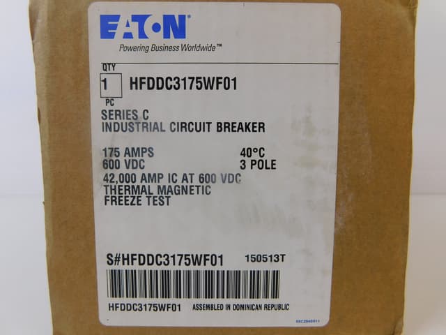 HFDDC3175WF01 Part Image. Manufactured by Eaton.