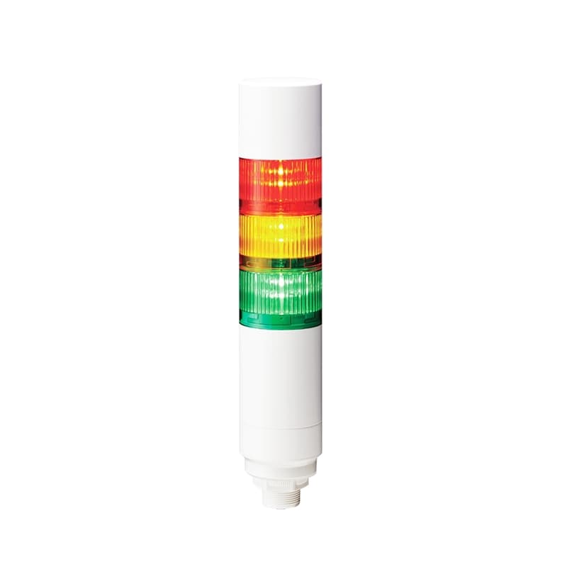 Patlite LR6-302WCBW-RYG 60mm diameter UL CE IP65 24V DC, 1/2" NPT socket and M30 external threads, M12 QD, Flashing/Buzzer, Off-white body, LED Unit: Red, amber, green Patlite LR6-302WCBW-RYG 60mm diameter UL CE IP65 24V DC, 1/2" NPT socket and M30 external threads, M12 QD, Flashing/Buzzer, Off-white body, LED Unit: Red, amber, green