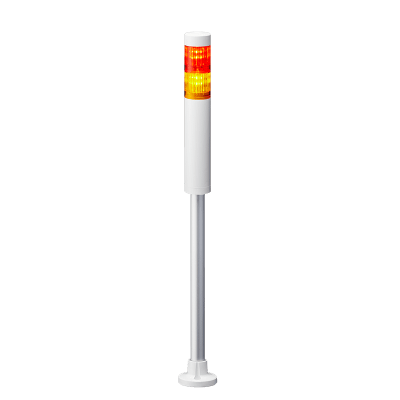 Patlite LR4-2M2PJNW-RY 40mm, 2-tier Signal Tower, 100-240V AC, Pole Mount with Circular Bracket and Cable, No Flashing/Buzzer, Off-white body, Red and Amber LED Modules Patlite LR4-2M2PJNW-RY 40mm, 2-tier Signal Tower, 100-240V AC, Pole Mount with Circular Bracket and Cable, No Flashing/Buzzer, Off-white body, Red and Amber LED Modules