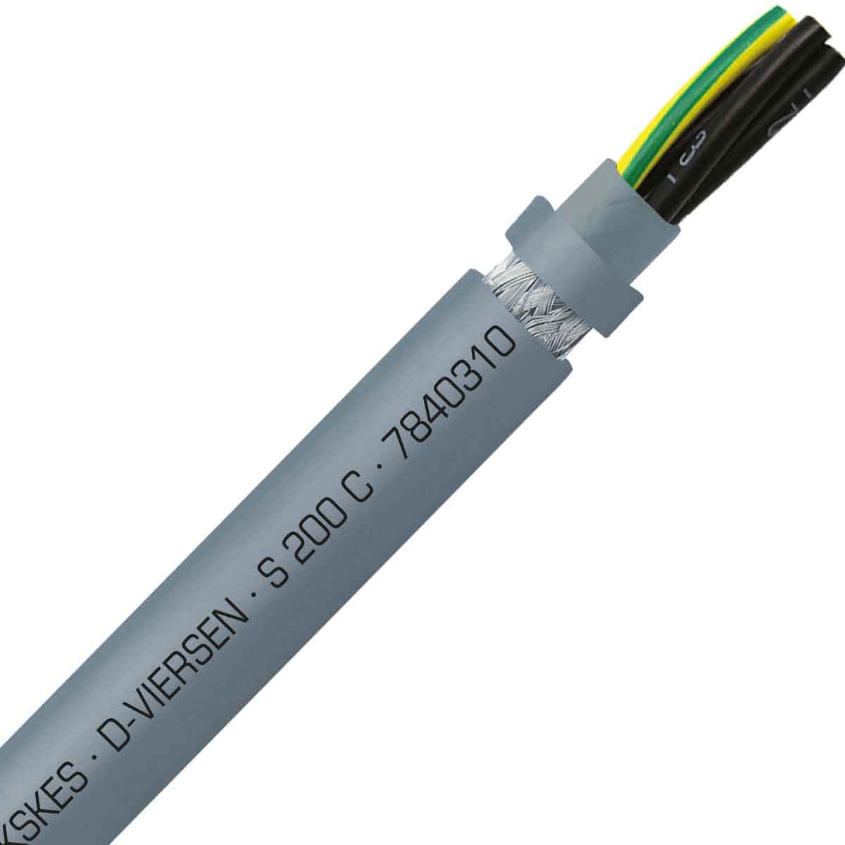 SAB 7840310 S 200 C - 18 AWG/3c, shielded halogen free continuous flex oil resistant control cable, CE, RoHS SAB 7840310 S 200 C - 18 AWG/3c, shielded halogen free continuous flex oil resistant control cable, CE, RoHS