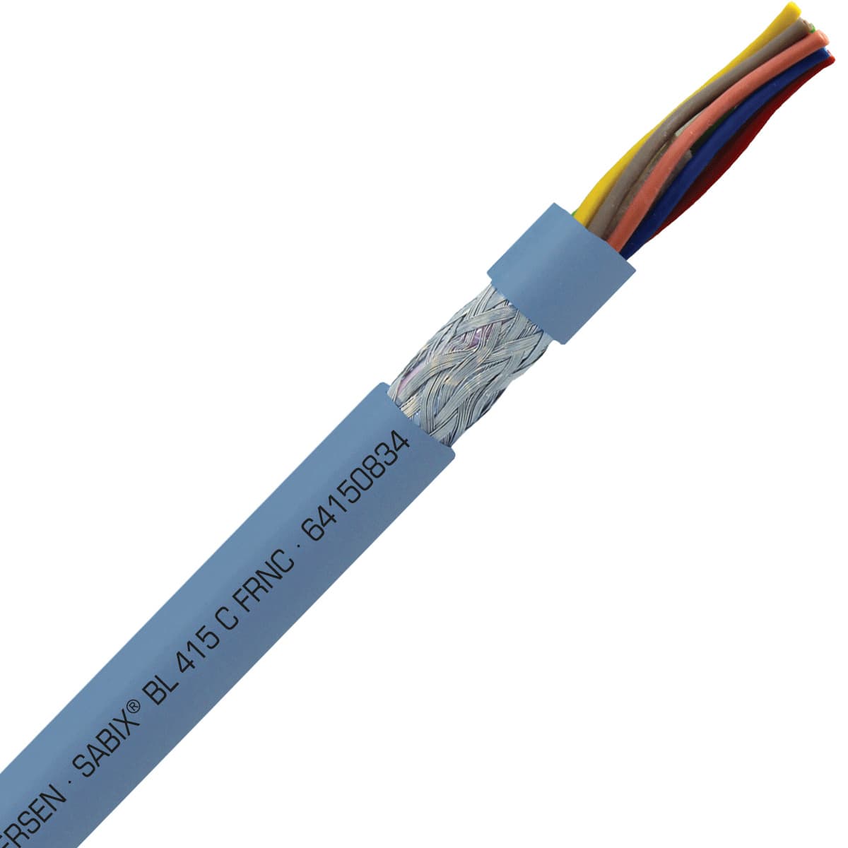 SAB 64150834 SABIX BL 415 C FRNC - 22 AWG/8c, shielded halogen-free flame retardant data cable, DNV-GL, CE, RoHS SAB 64150834 SABIX BL 415 C FRNC - 22 AWG/8c, shielded halogen-free flame retardant data cable, DNV-GL, CE, RoHS