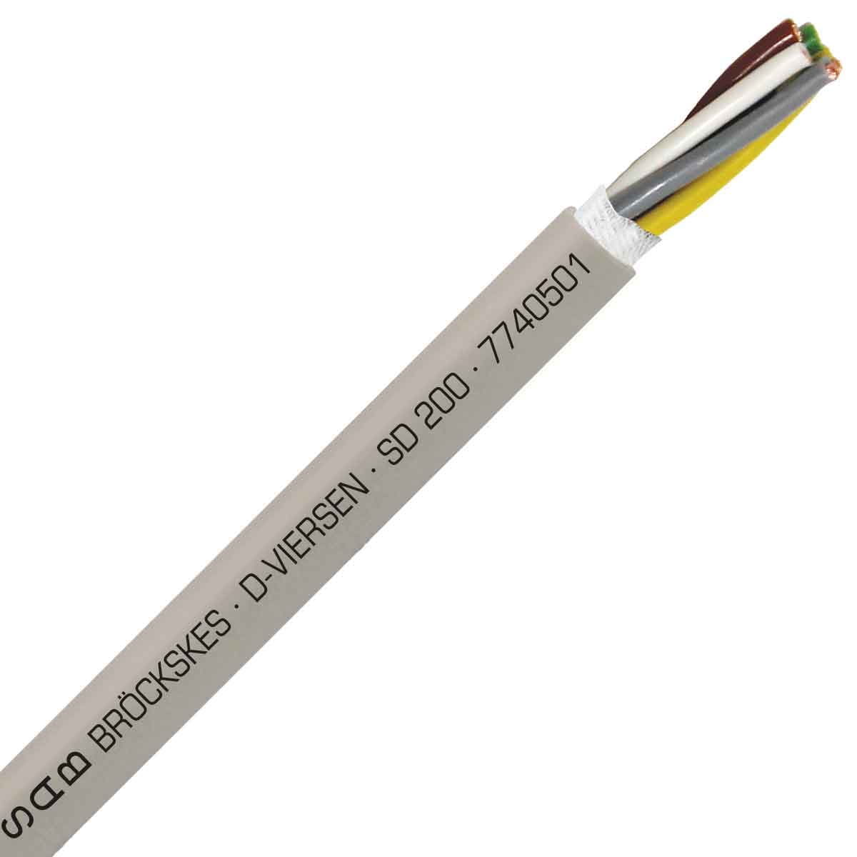 SAB 7740501 SD 200 - 26 AWG/5c, halogen free continuous flex oil resistant data & control cable, CE, RoHS SAB 7740501 SD 200 - 26 AWG/5c, halogen free continuous flex oil resistant data & control cable, CE, RoHS
