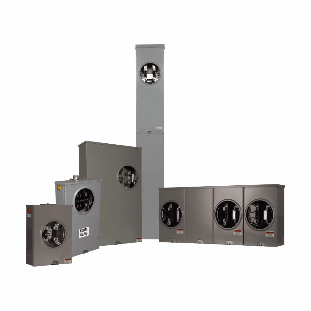 Eaton 1008799CH 1008799CH Eaton - Eaton meter socket, Resi/commercial, 320A, Over/under, Large hub open, 3/8 inch stud, 7-jaw, 1-ph, 3/8 inch stud, Anti-inver clip factory installed, Lever bypass, 3-wire, Ringless, 600 Vac Eaton 1008799CH 1008799CH Eaton - Eaton meter socket, Resi/commercial, 320A, Over/under, Large hub open, 3/8 inch stud, 7-jaw, 1-ph, 3/8 inch stud, Anti-inver clip factory installed, Lever bypass, 3-wire, Ringless, 600 Vac