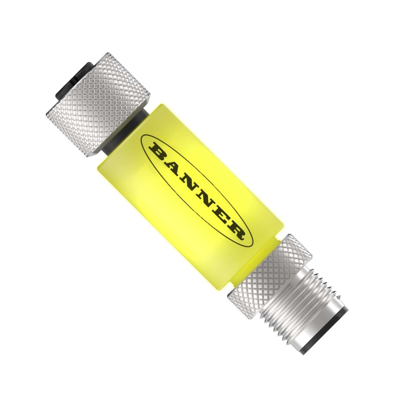 Banner TL15Y2Q TL15 Series: 1-Color In-Line Status Indicator Segment; Voltage: 12 or 24 V dc; Housing: PVC; IP67; Input: PNP; Colors: Yellow, Pin 2; Male-Female 5-pin M12 Integral QD Banner TL15Y2Q TL15 Series: 1-Color In-Line Status Indicator Segment; Voltage: 12 or 24 V dc; Housing: PVC; IP67; Input: PNP; Colors: Yellow, Pin 2; Male-Female 5-pin M12 Integral QD